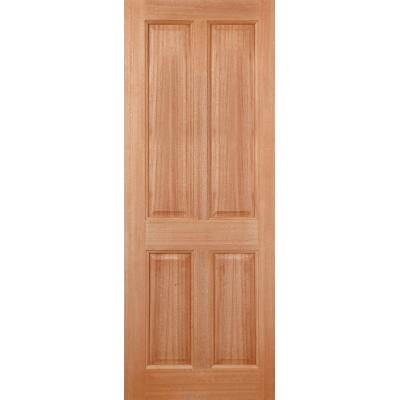 Hardwood Victorian Colonial 4P External Door Wooden Timber - Essentials Range - Door Size, HxW: 