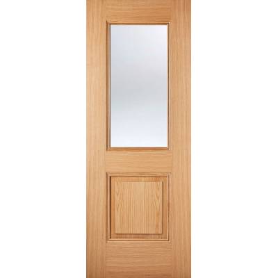 Pre-finished Oak Arnhem Glazed Internal Door Wooden Timber -...