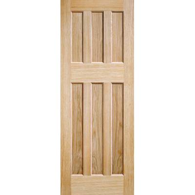Oak DX 60's Style Internal Door Wooden Timber - Door Size, HxW: 