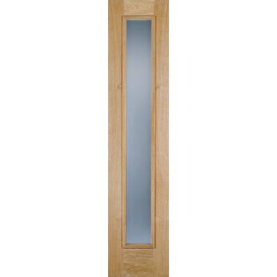 Oak Frosted Sidelight External Door Wooden Timber 81" X...