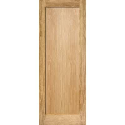 Oak Pattern 10 One Panel Internal Fire Door Wooden Timber - ...