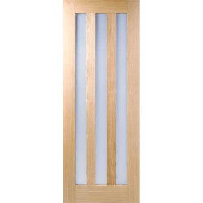 Oak Utah Clear Glazed Internal Door Wooden Timber - Door Siz...