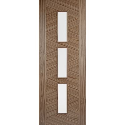 Pre-finished Walnut Zeus Glazed Internal Door Wooden Timber ...