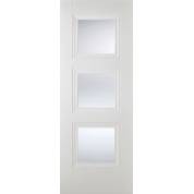 White Primed Amsterdam Glazed Internal Door Wooden Timber