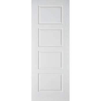 White Textured Contemporary Fire Door
