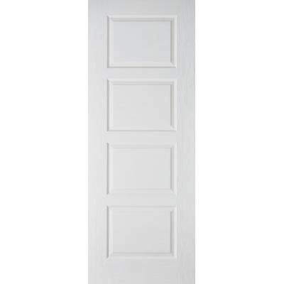 White Textured Contemporary Internal Door Wooden Timber - Do...