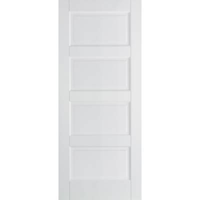 White Primed Contemporary Internal Fire Door Wooden Timber -...