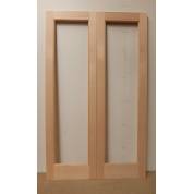 French Door Pair External Timber Wooden Hemlock Patt 20 10 Rebated Unglazed