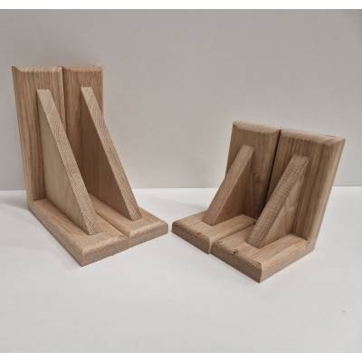 Oak Shelf Bracket Wooden Timber Support- Pair 2 Sizes Available - Size: 