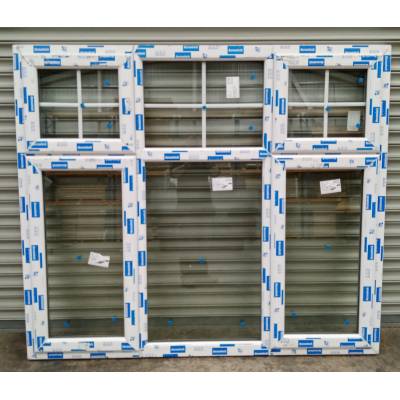 White Plastic uPVC Window double glazed CPW100 1850mm x 1625...