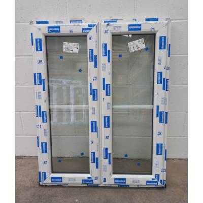 White Plastic uPVC Window Double Glazed PW008 898x1146mm Centre Bar