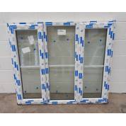 White Plastic uPVC Window Double Glazed CPW061 1320x1175mm Centre Bar