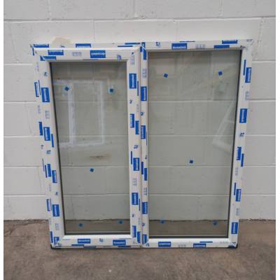 White Plastic uPVC Window Double Glazed PW016 1173x1244mm Pl...