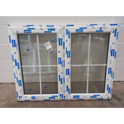 White Plastic uPVC Window Double Glazed PW017 1225x944mm Cot...