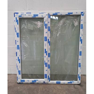 White Plastic uPVC Window Double Glazed PW019 1225x1371mm Pl...