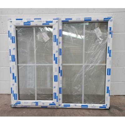 White Plastic uPVC Window Double Glazed PW023 1228x1093mm Co...