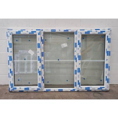 White Plastic uPVC Window Double Glazed PW031 1786x1091mm Centre Bar