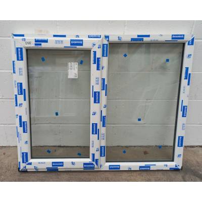 White Plastic uPVC Window Double Glazed PW041 1173x943mm Pla...