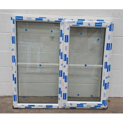 White Plastic uPVC Window Double Glazed PW042 1180x1095mm Ce...