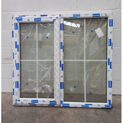 White Plastic uPVC Window Double Glazed PW047 1175x1095mm Co...