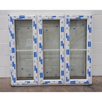 White Plastic uPVC Window Double Glazed PW054 1320x1147mm Ce...