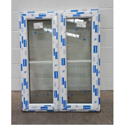 White Plastic uPVC Window Double Glazed PW059 898x1145mm Cen...