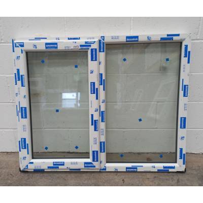 White Plastic uPVC Window Double Glazed PW068 1173x943mm Pla...