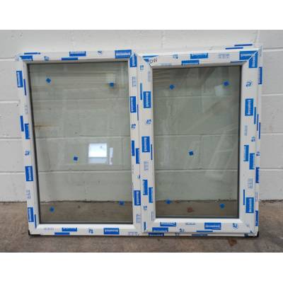 White Plastic uPVC Window Double Glazed PW069 1173x945mm Pla...