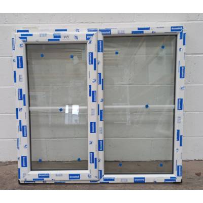 White Plastic uPVC Window Double Glazed PW074 1180x1095mm Ce...