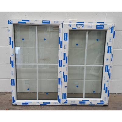 White Plastic uPVC Window Double Glazed PW077 1174 x 997mm C...