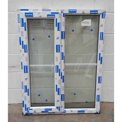 White Plastic uPVC Window Double Glazed PW078 898 x 1145mm C...