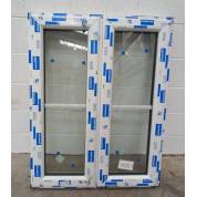 White Plastic uPVC Window Double Glazed PW087 900x1146mm Centre Bar