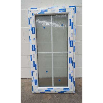 White Plastic uPVC Window Double Glazed PW088 604x1145mm Cot...