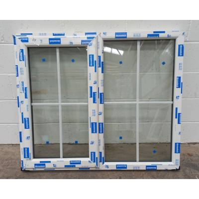 White Plastic uPVC Window Double Glazed PW093 1174 x 997mm C...