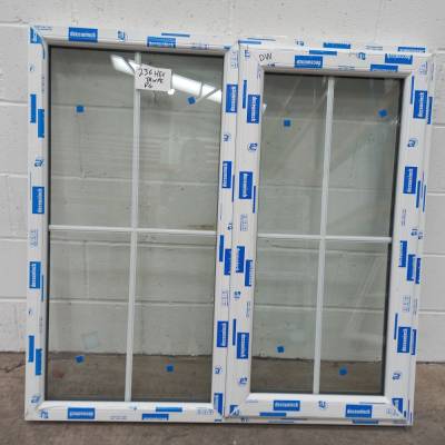 White Plastic uPVC Window Double Glazed PW097 1175x1147mm Co...