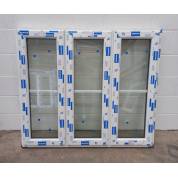 White Plastic uPVC Window Double Glazed PW004 1321x1177mm Centre Bar