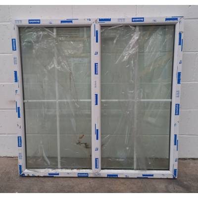 White Plastic uPVC Window Double Glazed PW048 1177x1177mm Co...