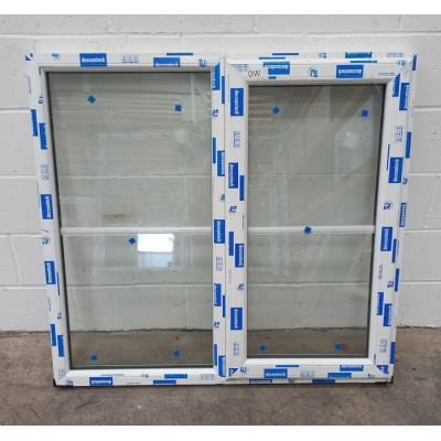 White Plastic uPVC Window Double Glazed PW070 1181x1125mm Ce...