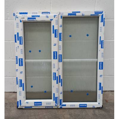 White Plastic uPVC Window Double Glazed PW086 898x1028mm Cen...