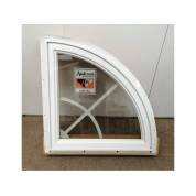 Timber Window Aluminium Clad & Wooden Glazed Glass 615x615mm Quarter Round AND23