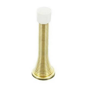 Securit Brass Spring Doorstop - 75mm