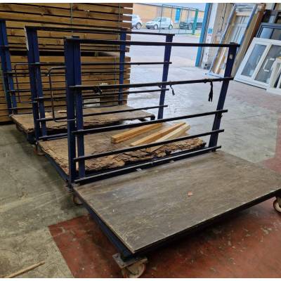 Heavy Duty Trolley 1830x1100x1430mm Blue High Back Flatbed S...