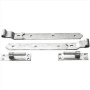 Galvanised Cranked Hook and Band Plate Gate Shed Heavy Duty Hinge Door Barn 48"