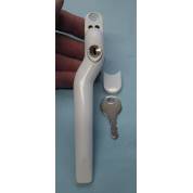 White Fastener Locking  Espag Handle Window Left Hand
