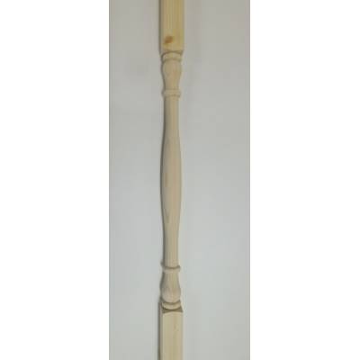 Edwardian Pine 32mm Stair Spindle 895mm Turned Wooden Softwo...