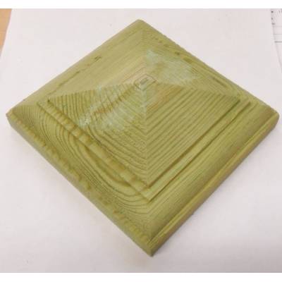 Treated Cap For 3" Fence Post 100mm Pattress Pyramid Decking Wooden Timber