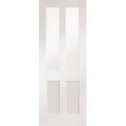 White Primed Malton Shaker Clear Glazed Internal Door Interior