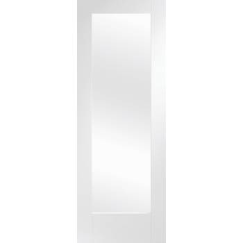 White Primed Pattern 10 Clear Glazed Fire Door