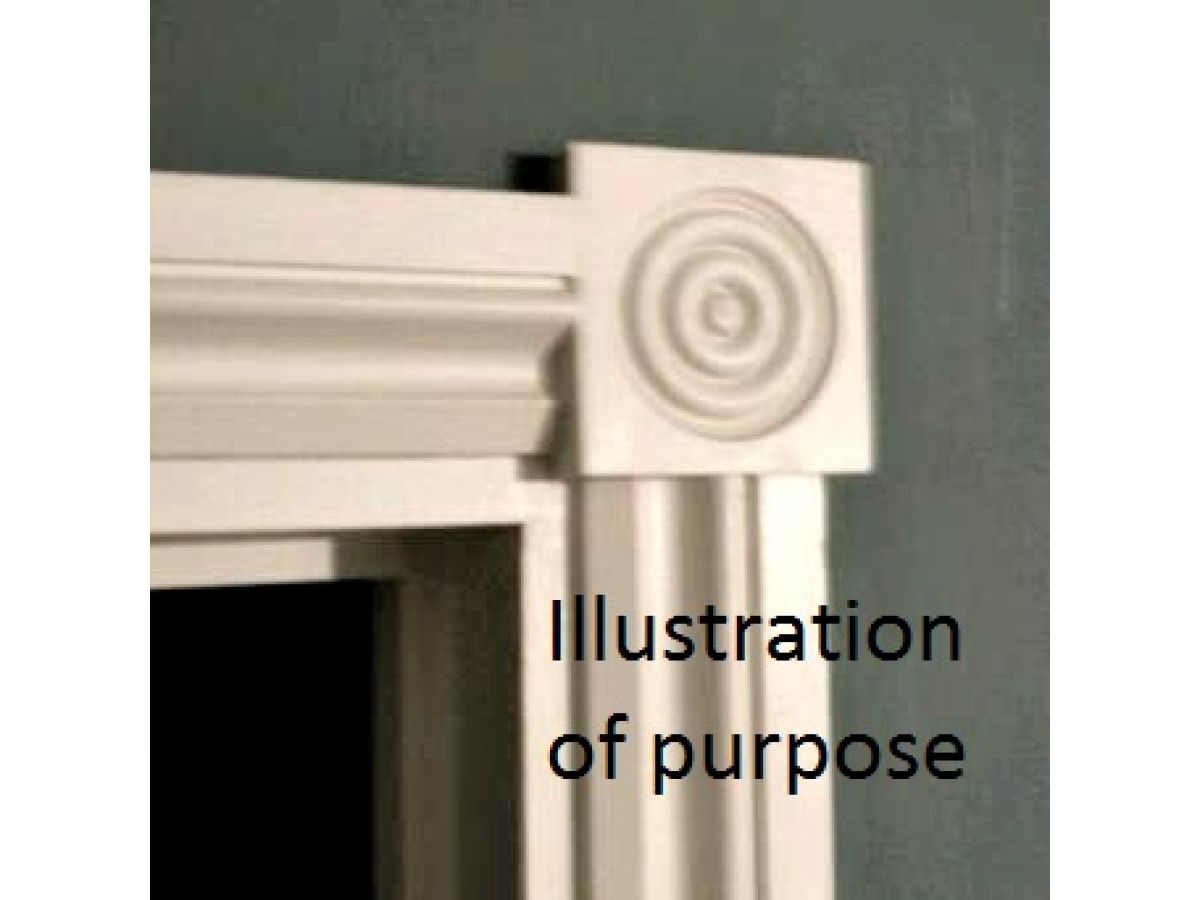 Architrave block beech hardwood 88x88x21mm door casing/frame corners