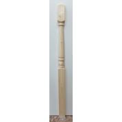 Pine Colonial Half Newel Post & Base One Piece Stair Wooden Timber Softwood